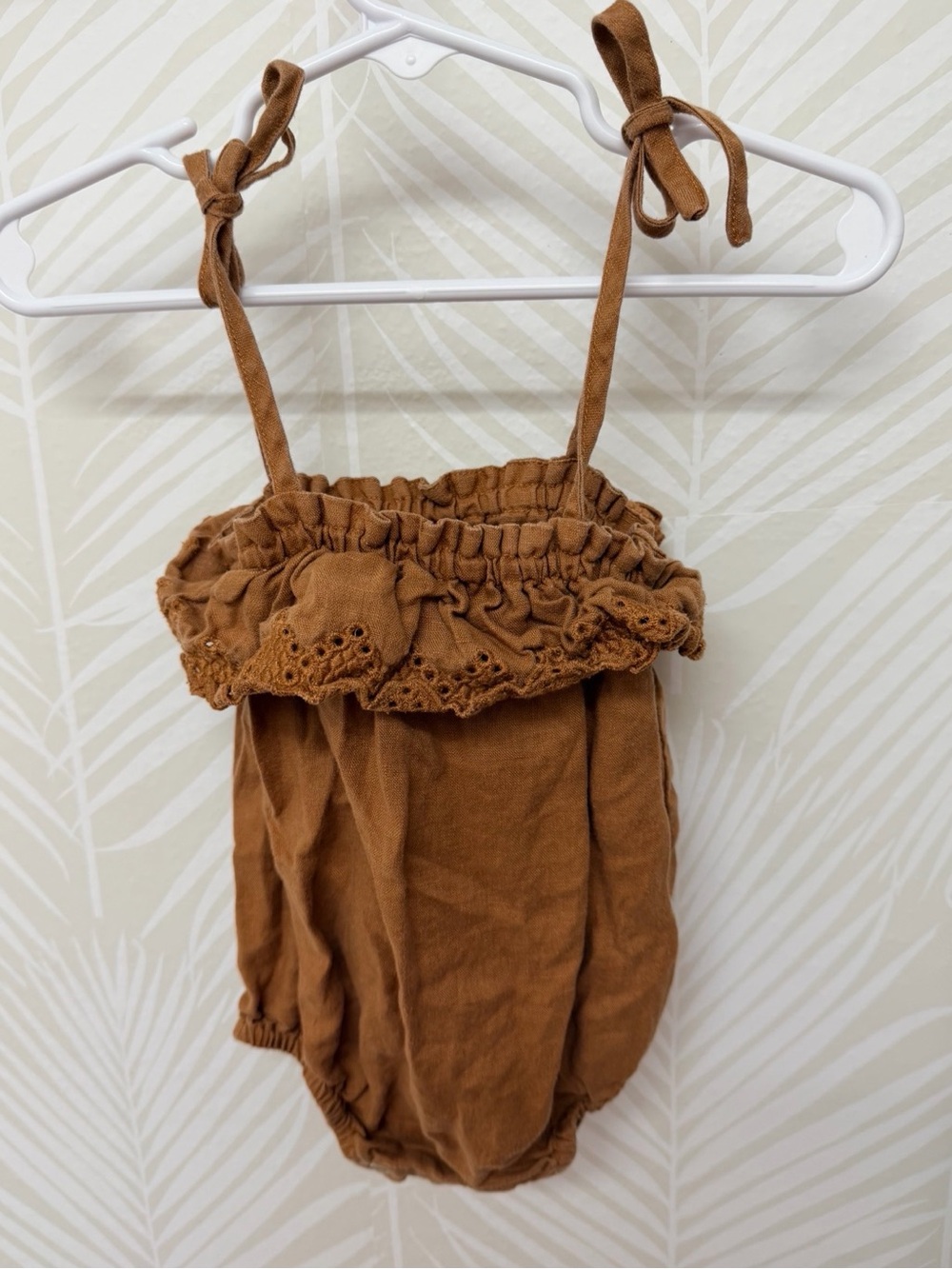 Rylee & Cru Ruffle Romper Eyelet 3/6m
